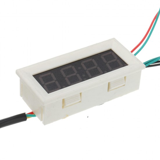 0.56 Inch 200V 3-in-1 Time + Temperature + Voltage Display with NTC DC7-30V Voltmeter White Clock Digital Tube