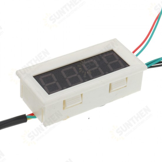 0.56 Inch 200V 3-in-1 Time + Temperature + Voltage Display with NTC DC7-30V Voltmeter White Clock Digital Tube