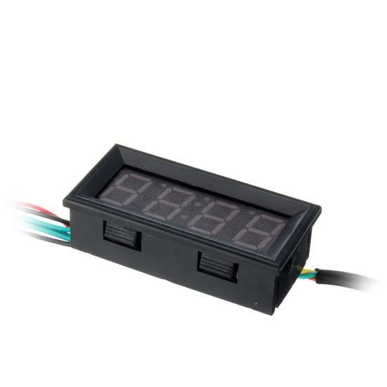 0.56 Inch 200V 3-in-1 Time + Temperature + Voltage Fahrenheit Display DC7-30V Voltmeter Electronic Watch Clock Digital Tube