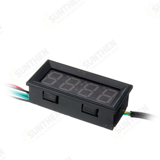 0.56 Inch 200V 3-in-1 Time + Temperature + Voltage Fahrenheit Display DC7-30V Voltmeter Electronic Watch Clock Digital Tube