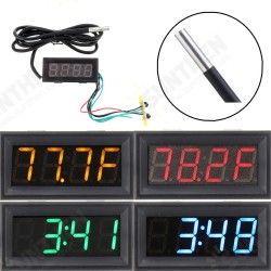 0.56 Inch 200V 3-in-1 Time + Temperature + Voltage Fahrenheit Display DC7-30V Voltmeter Electronic Watch Clock Digital Tube 0.56 Inch 200V 3-in-1 Time + Temperature + Voltage Fahrenheit Display DC7-30V Voltmeter Electronic Watch Clock Digital Tube