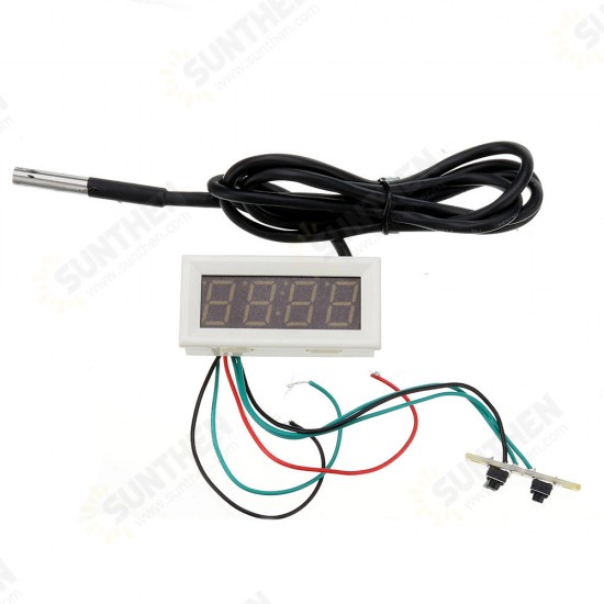 0.56 Inch 33V/200V 3-in-1 Time + Temperature + Voltage Display DC7-30V Voltmeter Electronic Watch Clock Digital Tube