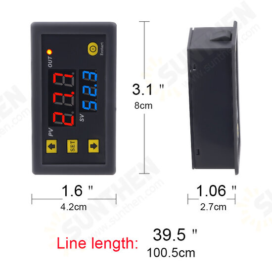 10PCS AC110-220V Temperature Controller Digital Display Thermostat Module Temperature Control Switch Micro Temperature Control Board