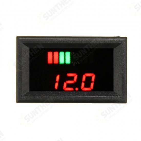 12-60V ACID Red Lead Battery Capacity Voltmeter Indicator Charge Level Lead-acid LED Tester