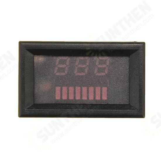 12-60V ACID Red Lead Battery Capacity Voltmeter Indicator Charge Level Lead-acid LED Tester