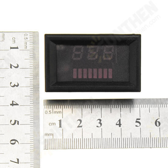 12-60V ACID Red Lead Battery Capacity Voltmeter Indicator Charge Level Lead-acid LED Tester