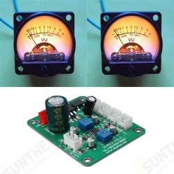 2 Pcs VU Meter Warm Backlight Recording Audio Level Amp With Driver Module 2 Pcs VU Meter Warm Backlight Recording Audio Level Amp With Driver Module