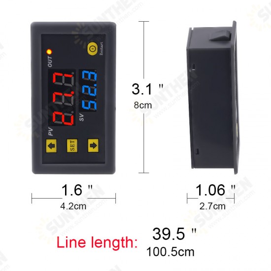 3PCS DC12V Temperature Controller Digital Display Thermostat Module Temperature Control Switch Micro Temperature Control Board