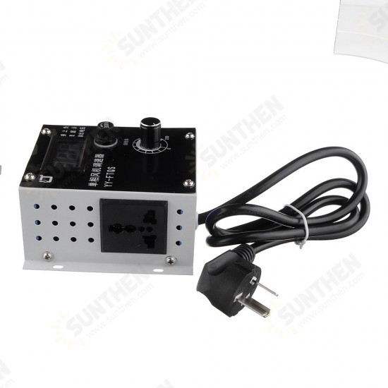 AC Motor Speed Controller 3000W AC 220V Motor Speed Stepless Regulator Controller Temperature Adjustment and Dimming