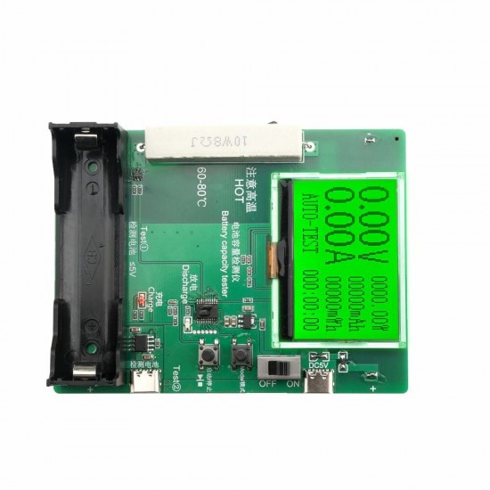 DC 5V Typec LCD Battery Capacity Tester MAh MWh for 18650 Lithium Battery Digital Measurement Battery Power Bank Test Module