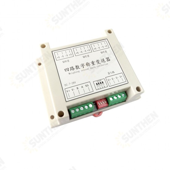 Electronic Scale Weighing Acquisition Board Transmitter PLC Garbage Bin Unmanned Fresh Cabinet Four-way 485 Communication Modbus