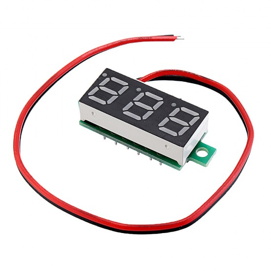 0.28 Inch Two-wire 2.5-30V Three-wire 0-100/500V Digital Display DC Voltmeter Adjustable Voltage Meter
