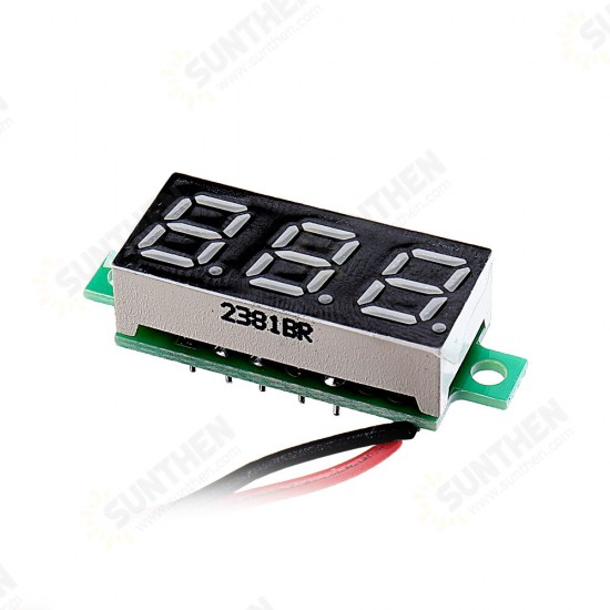 0.28 Inch Two-wire 2.5-30V Three-wire 0-100/500V Digital Display DC Voltmeter Adjustable Voltage Meter