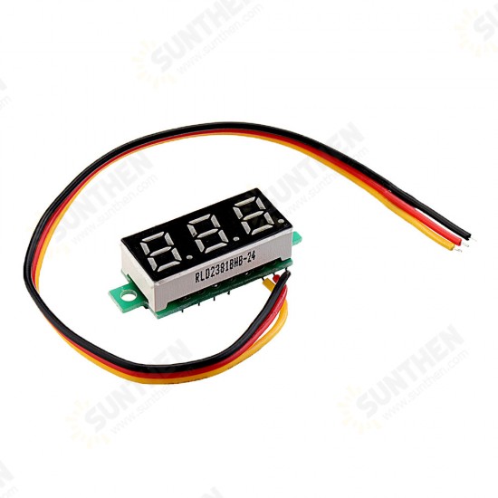 0.28 Inch Two-wire 2.5-30V Three-wire 0-100/500V Digital Display DC Voltmeter Adjustable Voltage Meter