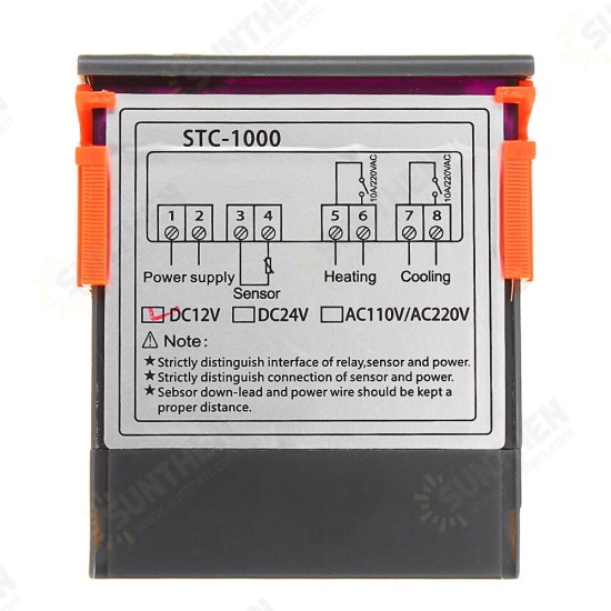 STC-1000 110V/220V/12V/24V 10A 2 Relay Output LED Digital Temperature Controller Thermostat Incubator With Sensor Heater And Cooler