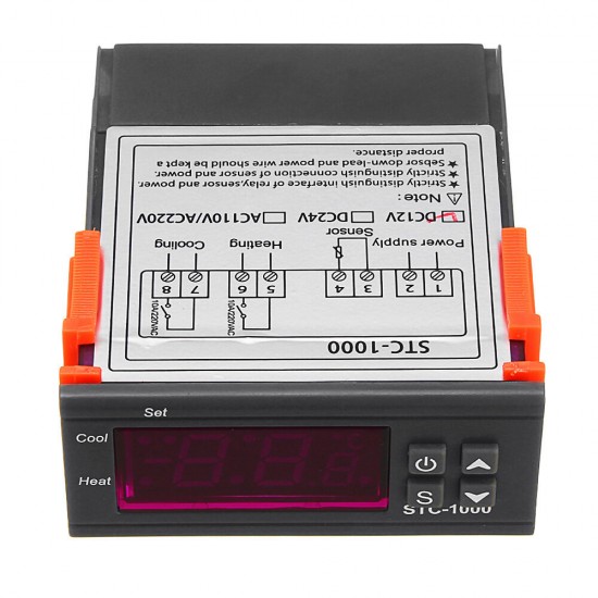 STC-1000 110V/220V/12V/24V 10A 2 Relay Output LED Digital Temperature Controller Thermostat Incubator With Sensor Heater And Cooler