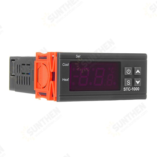 STC-1000 110V/220V/12V/24V 10A 2 Relay Output LED Digital Temperature Controller Thermostat Incubator With Sensor Heater And Cooler