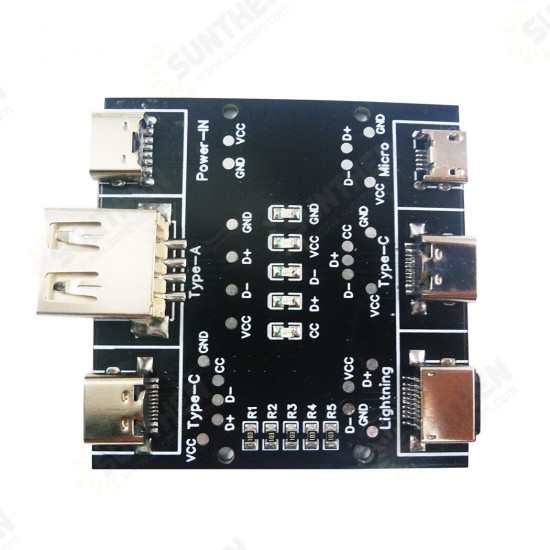 Multifunction USB Cable Tester USB A to Type-c Micro Lighting Short Circuit On-Off Data Cable Test Tool