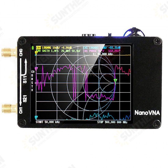 NanoVNA-PCB Vector Network Antenna Analyzer 50KHz-1.5GHz MF HF VHF UHF with SD Card Reader Slot