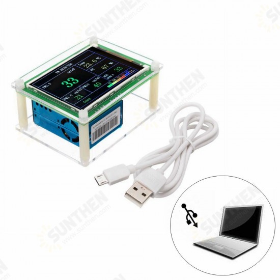 PM1.0 PM2.5 PM10 Meaturing Module Air Quality Dust Sensor Tester Support Export Data Monitoring Home Office Car Tools