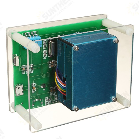 PM1.0 PM2.5 PM10 Module Air Quality Dust Sensor Tester with 2.8 Inch LCD Display for Monitoring Home Office Car Tools