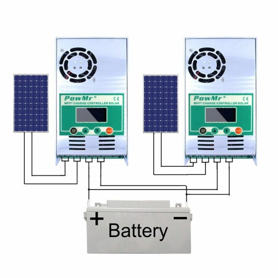 MPPT 60A Solar Charge and Discharge Controller 12V 24V 36V 48V Auto for Max PV 190VDC Lead Acid Lithium Battery