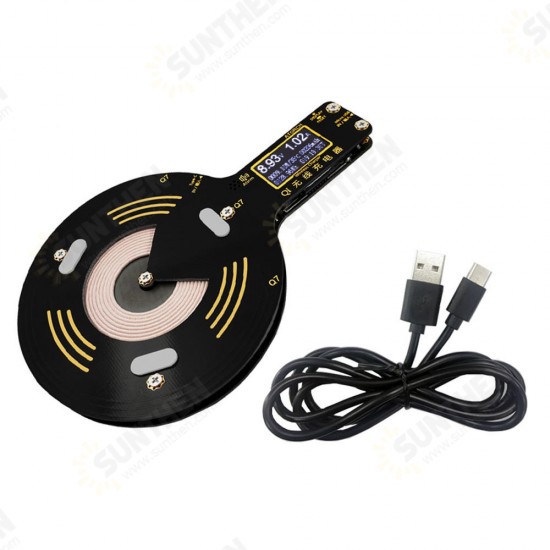 QC2.0/3.0 Wireless 10W Fast Charger Mobile Phone Tester For Apple HuVoltage and Current Display QC2.0/3.0 Wireless 10W Fast Charger Mobile Phone Tester For Apple HuVoltage and Current Display