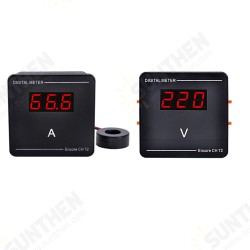 CH72-V CH72A AC Digital Voltmeter Power Supply AC50-300V AC Digital Ammeter 50-300V Measuring Range 0.1-300A CH72-V CH72A AC Digital Voltmeter Power Supply AC50-300V AC Digital Ammeter 50-300V Measuring Range 0.1-300A