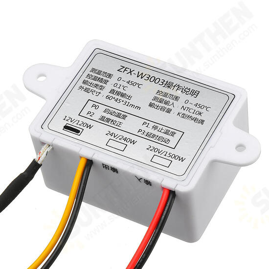 W3003 12V/24V/220V Microcomputer Digital Display Intelligent Temperature Controller Electronic For Burner Fuel Machine Controller