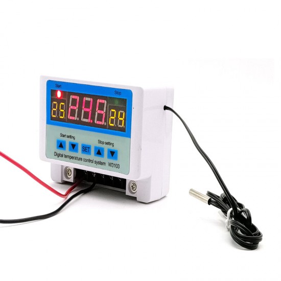 W3103 Digital Thermostat High Power 30A Automatic Adjustable Temperature Controller Switch 12V24V220V