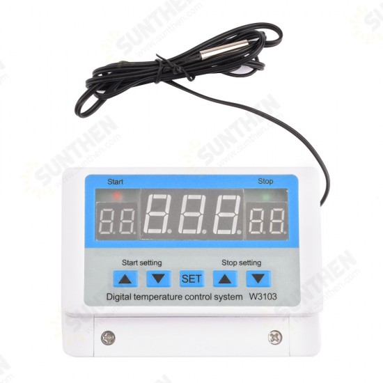 W3103 Digital Thermostat High Power 30A Automatic Adjustable Temperature Controller Switch 12V24V220V