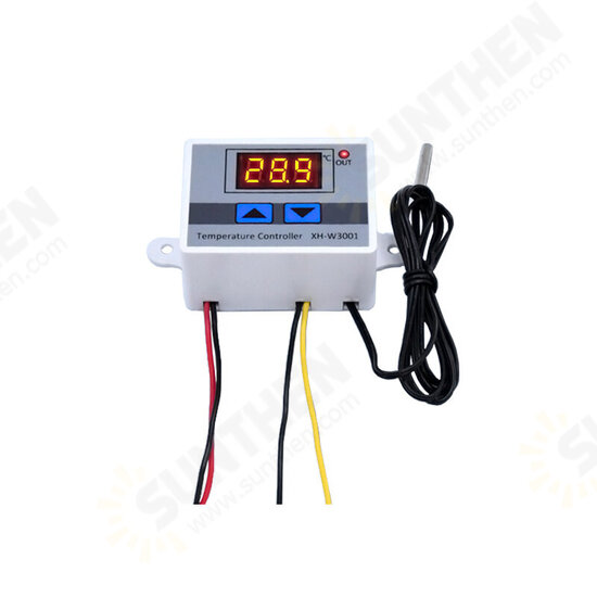 XH-W3001 10A 12V 24V 220V AC Digital LED Temperature Controller for Incubator Cooling Heating Switch Thermostat NTC Sensor