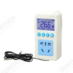 XY-WTAC AC110-220V WiFi Remote Temperature Controller Smart Thermostat Digital Display Automatically Intelligent Temperature Controller with Probe XY-WTAC AC110-220V WiFi Remote Temperature Controller Smart Thermostat Digital Display Automatically Intelligent Temperature Controller with Probe