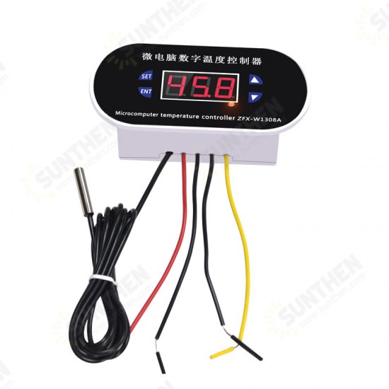 ZFX-W1308A 12V 24V 220V Thermostat Digital Temperature Controller Adjustable Temperature Control Switch