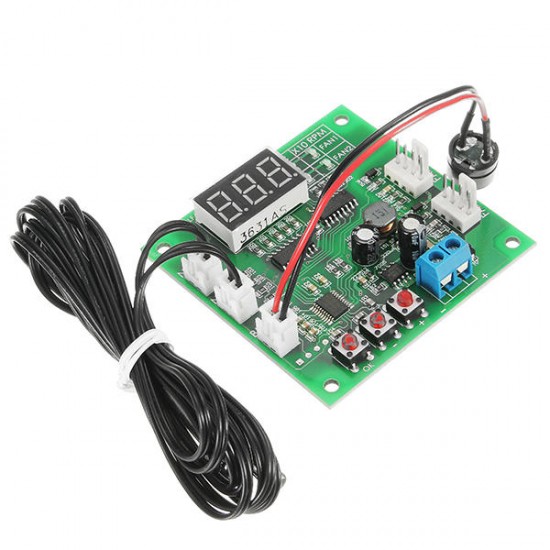 DC 12V 24V 48V 2 Way Cooling PWM 4 Wire Fan Temperature Controller Temperature Speed Display