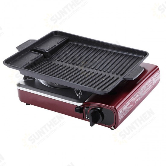 F50434 BBQ Grill Tray Cooking Plate Maifan Stone Coating Outdoor 32.5*26*4CM