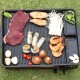 F50434 BBQ Grill Tray Cooking Plate Maifan Stone Coating Outdoor 32.5*26*4CM