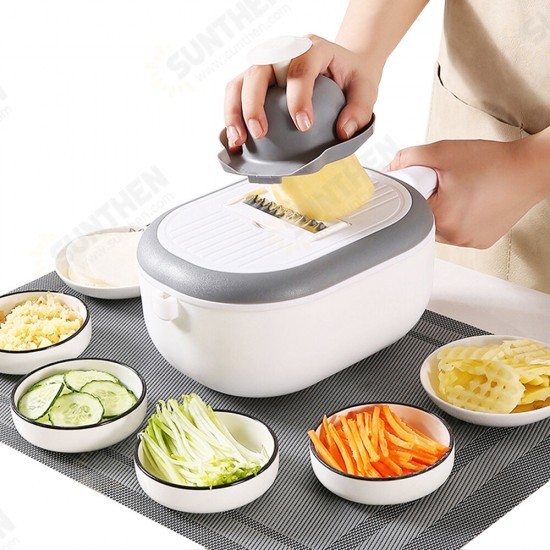 11in1 Manual Vegetable Slicer Potato Fruit Cutter Grater Stainless Steel Kitchen