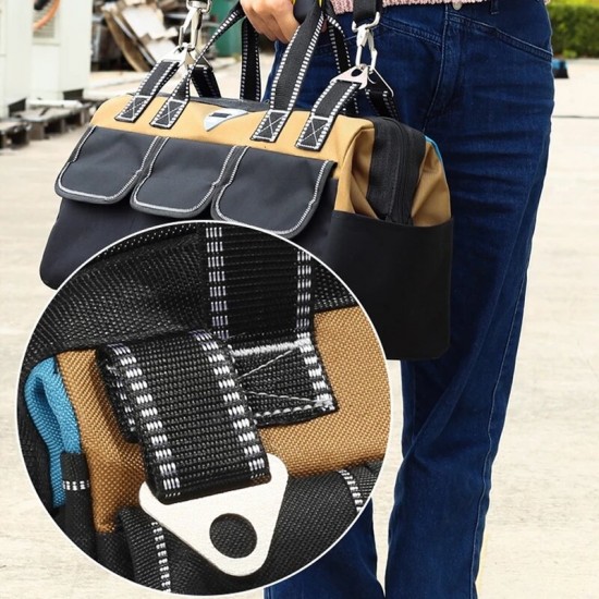 13/16/18/20inch Portable Tool Bag Electrician Bag Multifunction Repair Installation Canvas Large Thicken Tool Bag