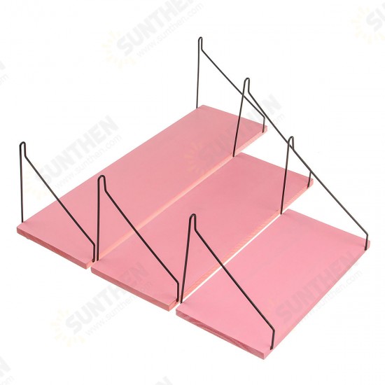 1PC Length 30CM/40CM/50CM Pink Wall Mounted Industrial Retro Assemble Wood Shelf Organization For Indoor Decorations Shelf Bracket