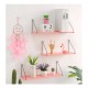 1PC Length 30CM/40CM/50CM Pink Wall Mounted Industrial Retro Assemble Wood Shelf Organization For Indoor Decorations Shelf Bracket