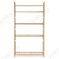 1PCS Shelf Multi-layer Multifunctional Floor Storage Rack Dining Room Living Room Household Finishing Assembly Mobile Wooden Shelf