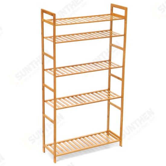 1PCS Shelf Multi-layer Multifunctional Floor Storage Rack Dining Room Living Room Household Finishing Assembly Mobile Wooden Shelf