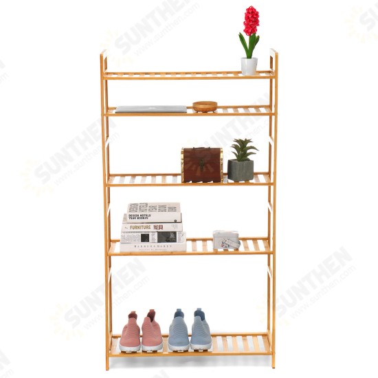 1PCS Shelf Multi-layer Multifunctional Floor Storage Rack Dining Room Living Room Household Finishing Assembly Mobile Wooden Shelf