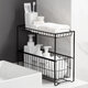 2 Tier Kitchen Cabinet Organizer Slides Under Holder Storage Rack Shelf Basket