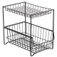 2 Tier Kitchen Cabinet Organizer Slides Under Holder Storage Rack Shelf Basket