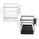 2 Tier Multifunctional Kitchen Drying Dish Rack over Sink Drainer Shelf