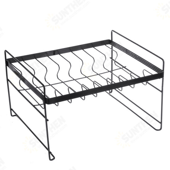 2 Tier Multifunctional Kitchen Drying Dish Rack over Sink Drainer Shelf