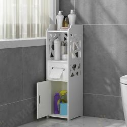 22x24x80cm Bathroom Floor Standing Storage Cabinet Washbasin Shower Corner Shelf 22x24x80cm Bathroom Floor Standing Storage Cabinet Washbasin Shower Corner Shelf