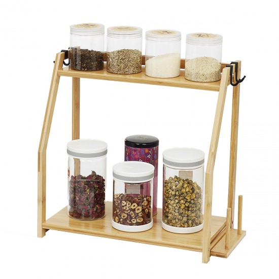 2/3 Layer Spice Rack Storage Organizer Seasoning Bottle Stand Shelf Holder